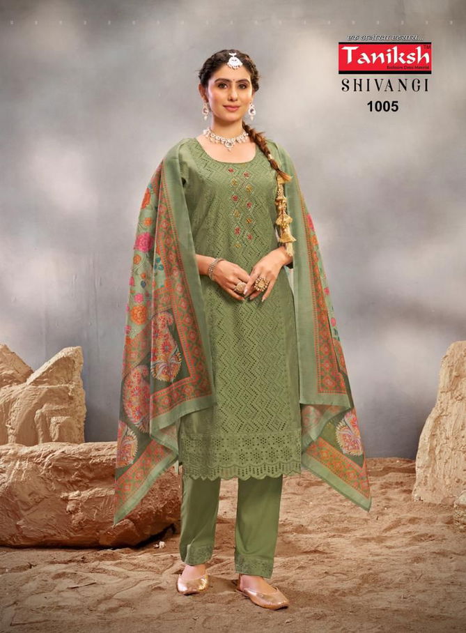 Shivangi Vol 1 By Taniksh Chifli Work Muslin Readymade Suits Wholesale Shop In Surat